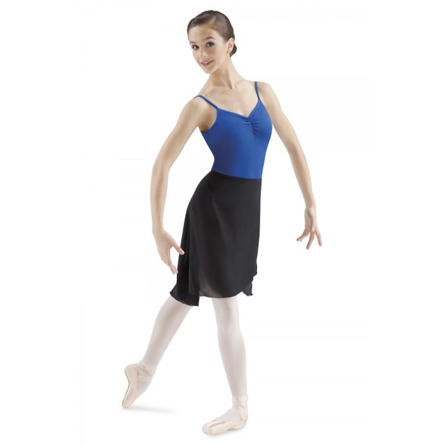 Bloch MS8 dames voile balletrok zwart knielengte 