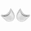 Techdance TH-100 elegant zilver metallic teenbeschermers van gel