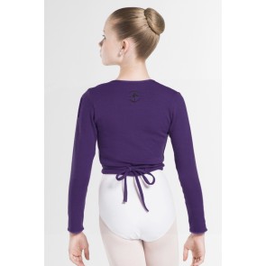 Wear Moi Meisjes Top Carmen donker paars achter