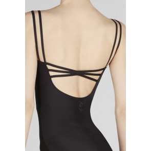 Wear Moi Meisjes BalletPak Mauve zwart achter detail