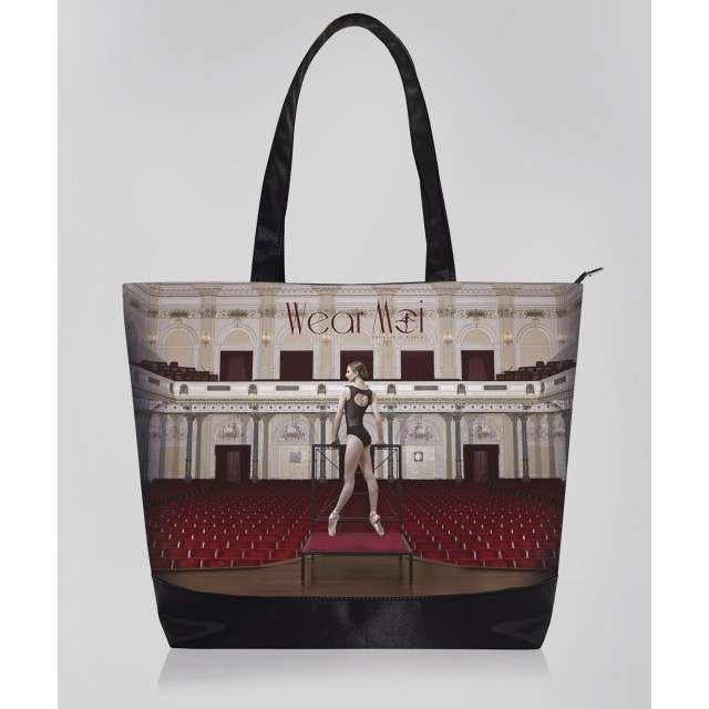 Wear moi Dames Ballet Tas DIV102 met Ballerina print