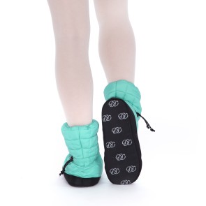Russian Pointe lage WarmUp Ballet Booties zeegroen achter