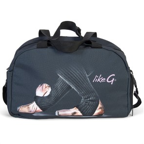 LikeG Zwarte Danstas met Spitzenprint en Verstelbare Bandjes