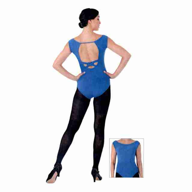 Capezio CAPE4964 blauw balletpak met bijzondere rug 