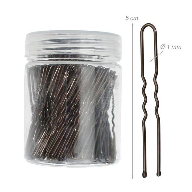 Alista Bruine Haarspelden 5 cm 160 stuks