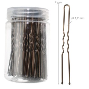 Alista Bruine Haarspelden 7cm 160 stuks
