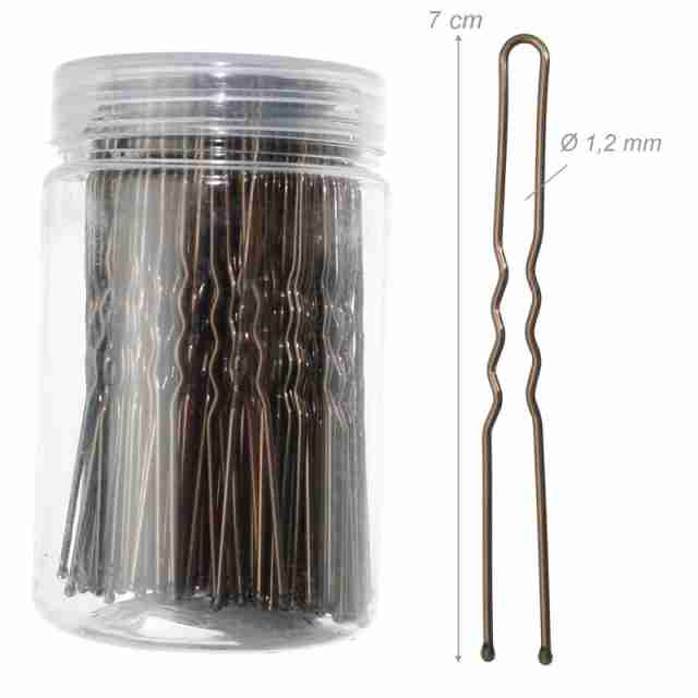 Alista Bruine Haarspelden 7 cm 160 stuks in Doosje