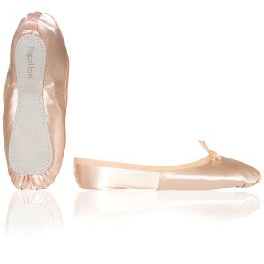 Papillon Balletschoen met Doorlopende Zool PA1020 Roze Satijn SALE