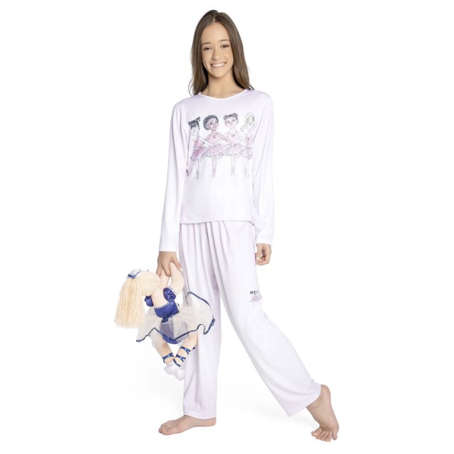 Sodanca Lange Meisjes pyjama met ballet Print SD-1792