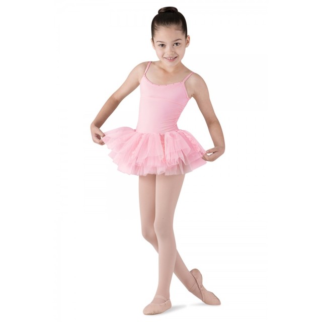 Bloch CL7207 meisjes tutu jurkje roze spaghettibandjes voorkant