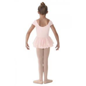 Bloch M1052 meisjes balletjurkje korte mouw roze achterkant 