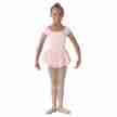 Bloch M1052 meisjes balletjurkje korte mouw roze voorkant