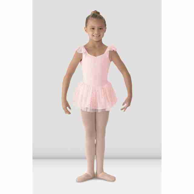 Bloch M1055 meisjes balletpakje met glitter tutu rokje roze voorkant