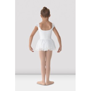 Bloch M1055 meisjes balletpakje met glitter tutu rokje wit achterkant