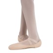 Capezio Hanami Splitzool Balletschoen van Leer voor Kinderen met gekruisde elastieken