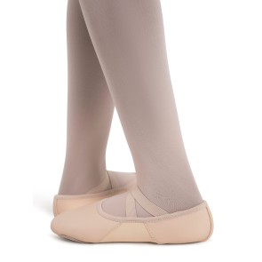 Capezio Hanami Splitzool Balletschoen van Leer voor Kinderenvan burro leer