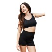 Capezio Seamless Rib Bra Top zwart voorkant