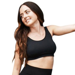 Capezio Seamless Rib Bra Top zwart