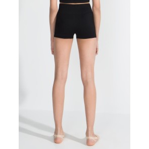 Capezio Naadloos Rib Short zwart achterkant