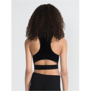 Capezio Seamless Rib Crop Top zwart