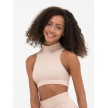 Capezio Naadloze Geribbelde Crop Top met Col en Racerback