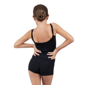 Capezio Team Basics Cami Meisjes zwart achterkant