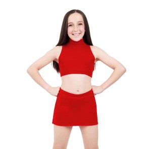 Capezio Team Basics Mock Neck Top rood