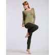 Temps Danse t-shirt met lange mouwen olijf groen