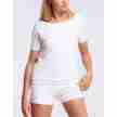 Temps Danse Riga Ribbed Boat Neck T-Shirt wit voorkant