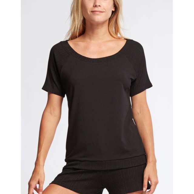 Temps Danse Riga Geribbeld T-Shirt met Boothals