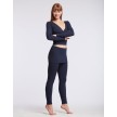Temps Danse River Ribbed Leggings navy rechte kant