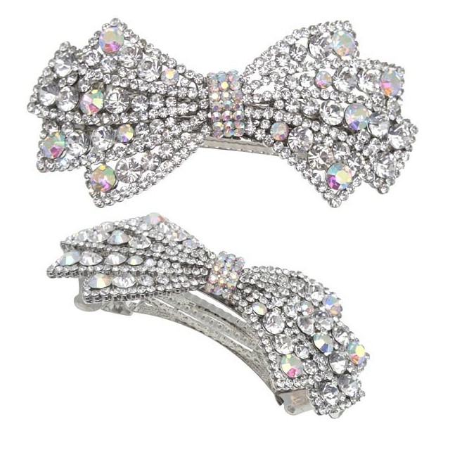 Alista Haarclip Strikje met Strass F030070