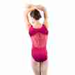 Ballet Rosa River dames balletpak mouwloos en mooie mesh rug lijnenpatroon roze achterkant