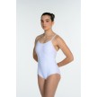 Artiligne Sonia basis balletpak voor dames spaghettibandjes wit