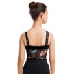 Sansha Deba 50A10025P dames balletpak mouwloos en mesh met bloemmotief achterkant