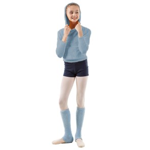 Sansha Melinda KT4031P ballet trui lange mouwen met capuchon blauw