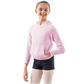 Sansha Melinda KT4031P ballet trui lange mouwen met capuchon roze