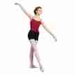 Sansha Kyrie L0656A warming-up korte broek omslagband zwart 