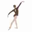 Sansha Tempora LE4510M dames balletpak lange mouwen donkerbruin achterkant