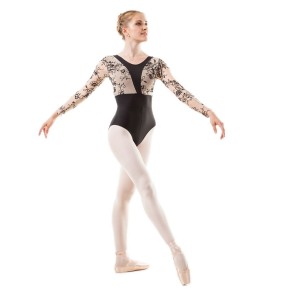 Sansha DAADIL 50AI0006P dames balletpak velvet bloemmotief 