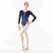 Sansha 50AI1011P balletpak EDILBA lange mouwen blauw en zwart 