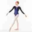 Sansha 50AI1011P dames balletpak lange kanten mouwen blauw en zwart 