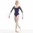 Sansha Shela 50AG0011N dames balletpak driekwart mouwen navy