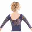 Sansha Shela 50AG0011N dames balletpak driekwart mouwen navy achterkant