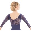 Sansha Shela 50AG0011N dames balletpak driekwart mouwen navy achterkant