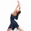 Sansha Clarisa 50AG0021T dames latin dansrok elastische band achterkant