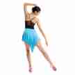 Sansha Clarisa 50AG0021T dames latin dansrok kort turquoise achterkant 