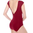 SoDanca E10878 balletpak kapmouwtje met lage rug rood achterkant