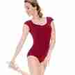 SoDanca E10878 balletpak kapmouwtje met lage rug rood voorkant