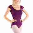 SoDanca E10878 comfortabel dames balletpak ronde hals paars 